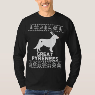 Great Pyrenäen Dog Pet Lover Reindeer Ugly Christm T-Shirt