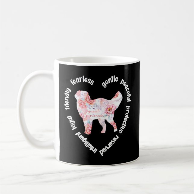 Great Pyrenäen Herzpyrenäen Dog Owner Great Pyre Kaffeetasse (Links)