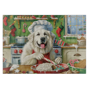 Great Pyrenäen Holiday Baker: Feierliche Weihnacht Schneidebrett