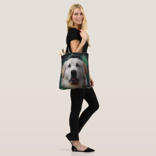 Great Pyrenäen Hund in St. Patrick's Day Dress Tasche