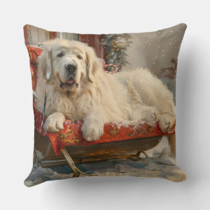 Great Pyrenäen Hund Weihnachten Feierliche Kissen