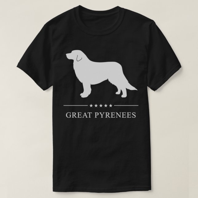 Great Pyrenäen Hund Weiße Silhouette Pullover (Design vorne)