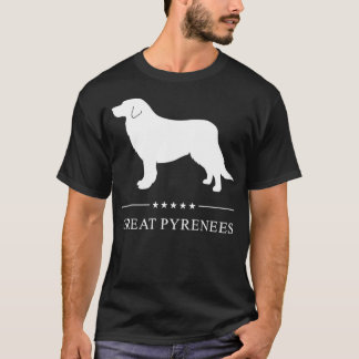 Great Pyrenäen Hund Weiße Silhouette Pullover