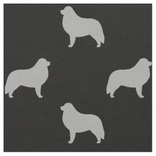 Great Pyrenäen Hunde Silhouetten Muster Stoff