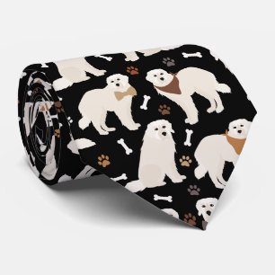Great Pyrenäen Paws and Bones Neck Tie Krawatte
