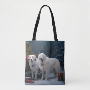 Great Pyrenäen Snowy Sleigh Weihnachtsdekor Tasche