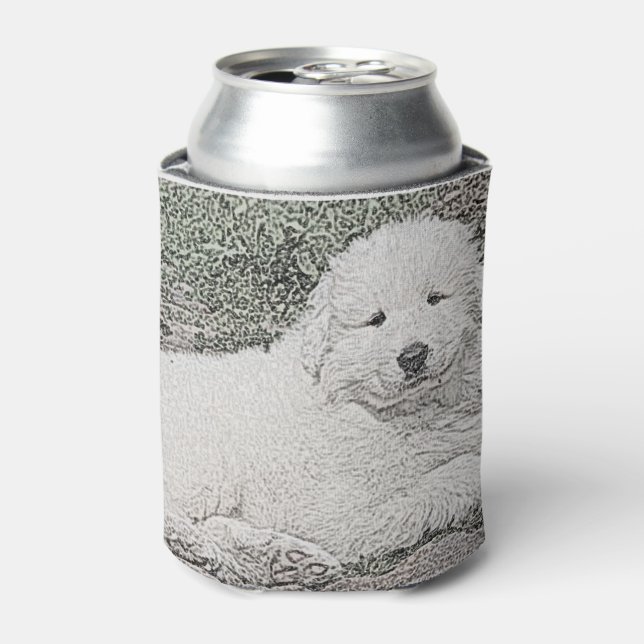 Great Pyrenäen Sweet Puppy Sketch 1 Dosenkühler (Kanne Vorderseite)