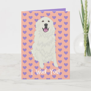 Great Pyrenäen Valentinstag Dankeskarte