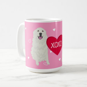 Great Pyrenäen Valentinstag Kaffeetasse