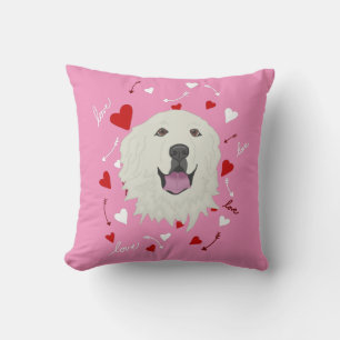 Great Pyrenäen Valentinstag Kissen
