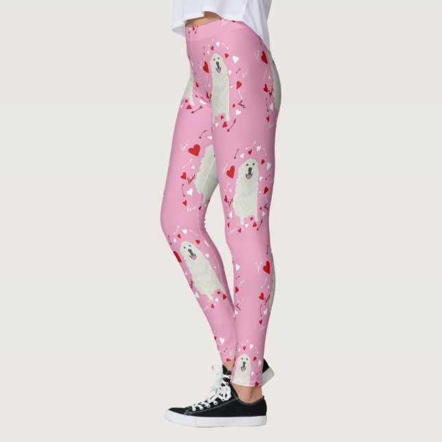 Great Pyrenäen Valentinstag Leggings (Links)