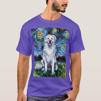 Great Pyrenäen Vollversion Starry Night Dog Art b T-Shirt