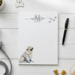 Great Pyrenäen Wasserfarbe Monogramm Personalisier Notizblock<br><div class="desc">Dieses Design kann in dem Bereich personalisiert werden, der durch das Ändern des Fotos und/oder Textes zur Verfügung gestellt wird. Sie können auch angepasst werden, indem Sie auf Vorlage personalisieren klicken und dann auf die Schaltfläche klicken, um weitere Optionen anzupassen, um die Hintergrundfarbe zu löschen oder zu ändern, Text hinzuzufügen,...</div>