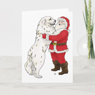 Great Pyrenäen Weihnachtsgrüße Feiertagskarte