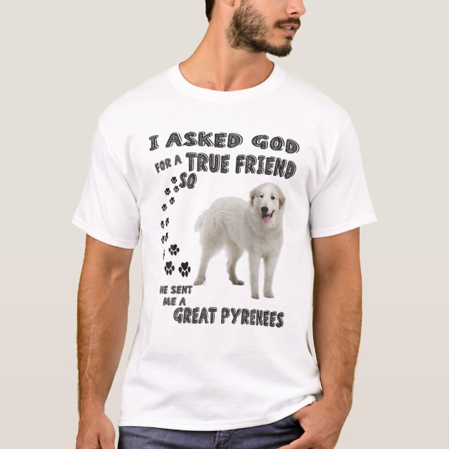 Great Pyrenäen Zitat Mama Vater Print, Pyrenäenber T-Shirt (Vorderseite)
