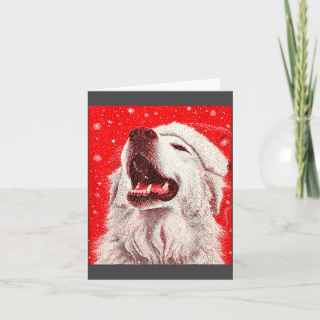 Great Pyrenees Christmas  Karte (Vorderseite)