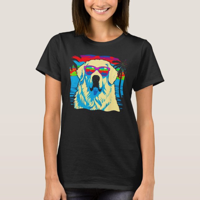 Great Pyrenees Dog Beach T-Shirt (Vorderseite)
