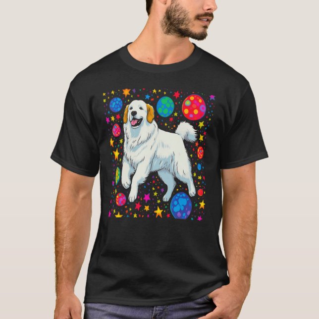 Great Pyrenees Dog Space T-Shirt (Vorderseite)