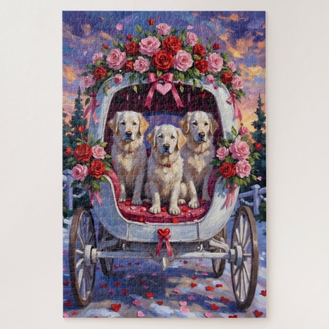 Great Pyrenees Dog Valentine's Day (Vertikal)