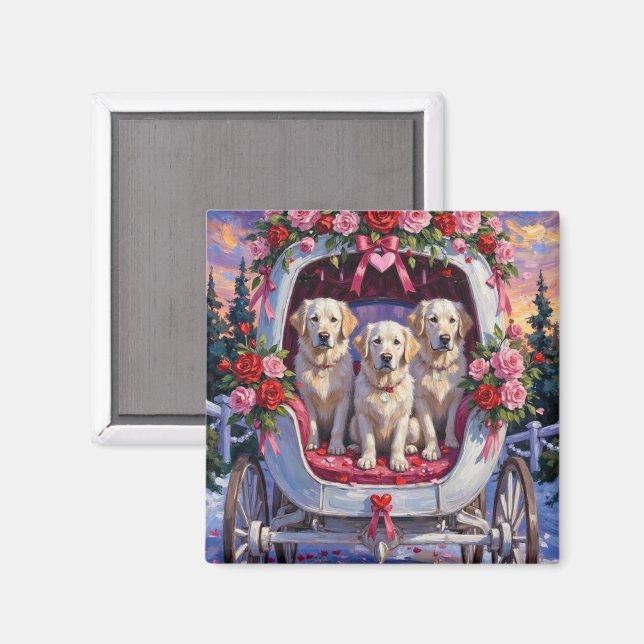 Great Pyrenees Dog Valentine's Day  Magnet (Vorderseite/Rückseite)