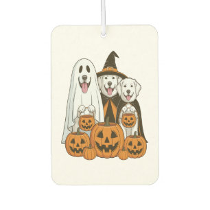 Great Pyrenees Hund Geist Hexe Halloween passend Autolufterfrischer