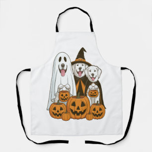 Great Pyrenees Hund Geist Hexe Halloween passend Schürze