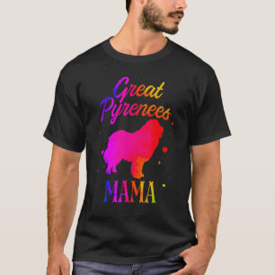 Great Pyrenees Mama Vintage Farbige Süße Hundemutt T-Shirt