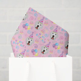 Great Pyrenees Tissue Paper in Pink Seidenpapier