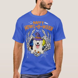 Great Pyrenes Skeleton Heart Happy HowlOWeen Costu T-Shirt
