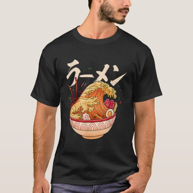 Great Ramen Wave von Kanagawa Japanisch Noodles Ud T-Shirt (Vorderseite)