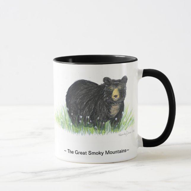 ~Great rauchige Mountain~ Schwarzkante-Tasse Tasse (Rechts)