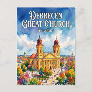 Great Reformed Church, Debrecen Hungary Postkarte