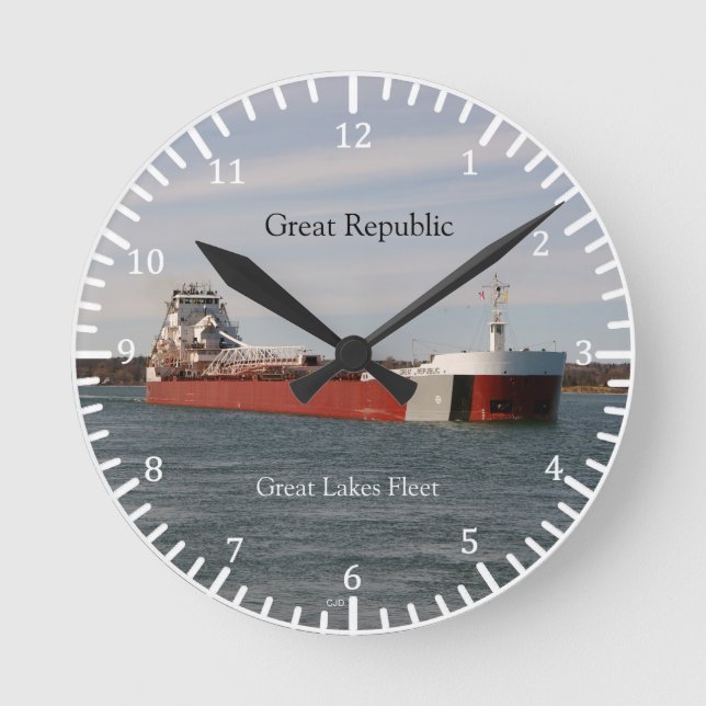 Great Republic clock Runde Wanduhr (Vorderseite)