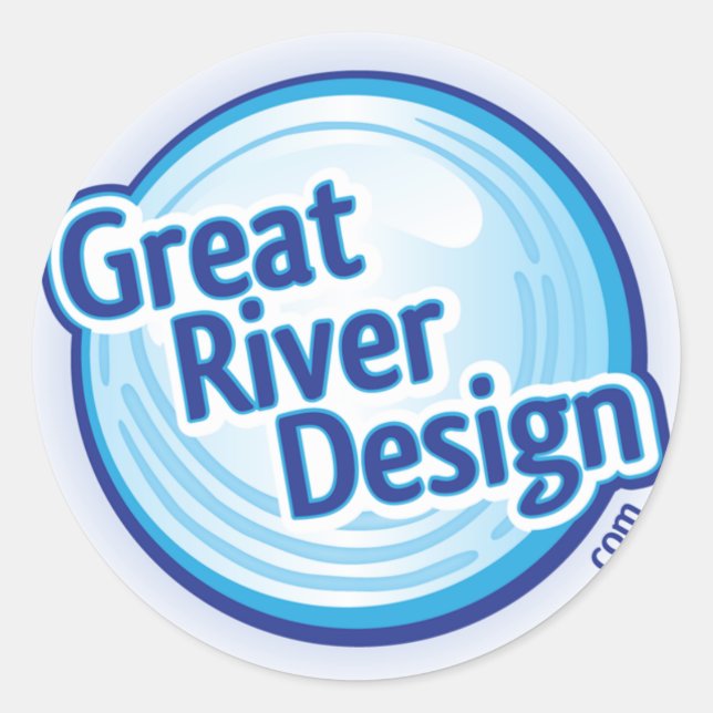 Great River Design.com Sticker (Vorderseite)