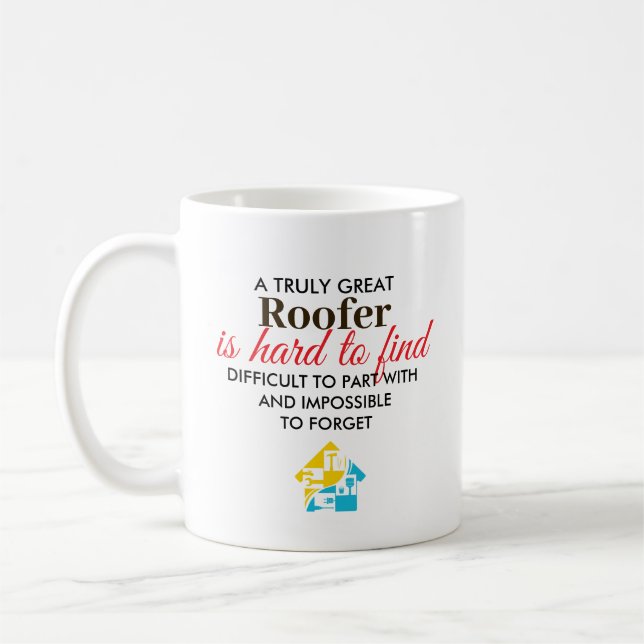 Great Roofer Personalized Name Gift Kaffeetasse (Links)