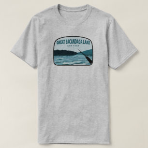 Great Sacandaga Lake New York Angelrute T-Shirt