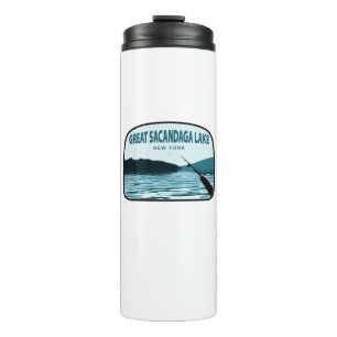 Great Sacandaga Lake New York Angelrute Thermosbecher
