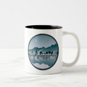 Great Sacandaga Lake New York Reflektion Zweifarbige Tasse