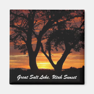 Great Salt Lake, Utah Sunset Magnet
