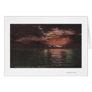 Great Salt Lake, UTSunset Szene auf See-Ansicht