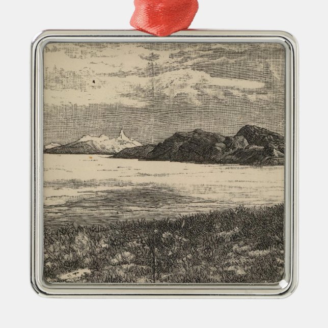 Great Salt Lake Wüste Silbernes Ornament (Vorne)