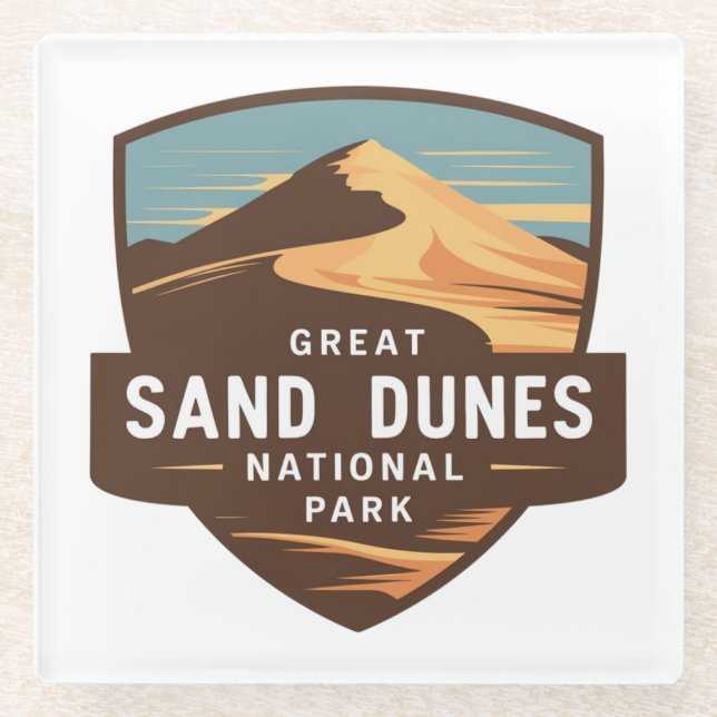 Great Sand Dunes National Park Abzeichen Glasuntersetzer (Vorderseite)