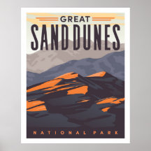 Great Sand Dunes National Park Travel Poster Print