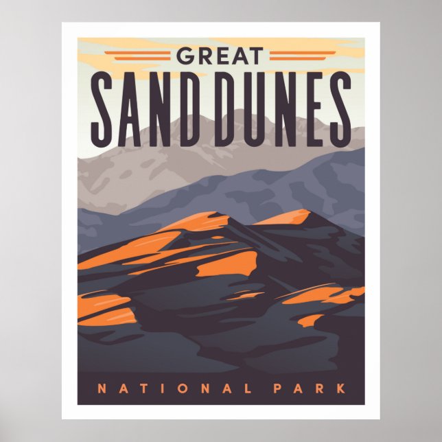 Great Sand Dunes National Park Travel Poster Print (Vorne)