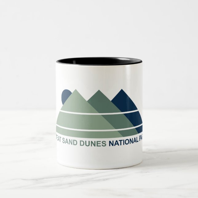 Great Sand Dunes Nationalpark Berg Sonne Zweifarbige Tasse (Mittel)