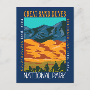 Great Sand Dunes Nationalpark Colorado gestört Postkarte