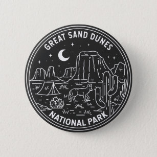  Great Sand Dunes Nationalpark Colorado Monoline  Button