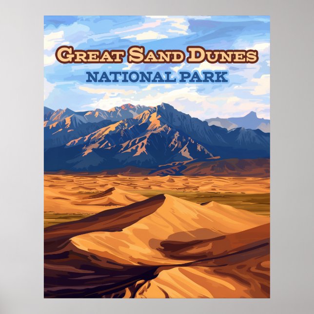 Great Sand Dunes Nationalpark Colorado Poster (Vorne)