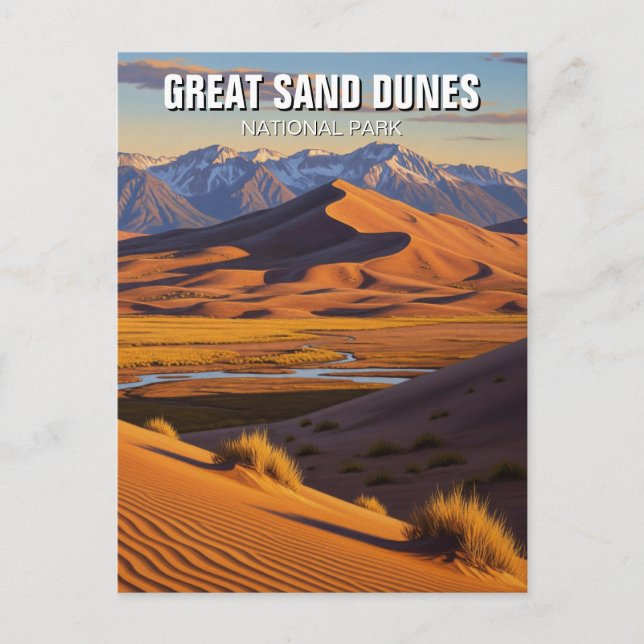 Great Sand Dunes Nationalpark Colorado Postkarte (Vorderseite)