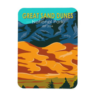 Great Sand Dunes Nationalpark Colorado Vintag Magnet